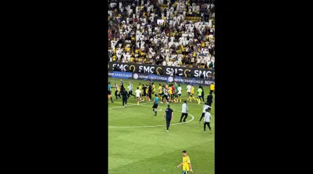 Confusão total no relvado e esta foi a reação de Cristiano Ronaldo