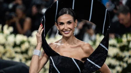 Patudo de Demi Moore não foi à da Met Gala mas foi um grande "apoio"