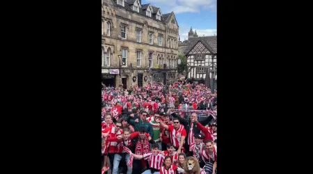 A impressionante 'invasão' de adeptos do Athletic a Manchester 