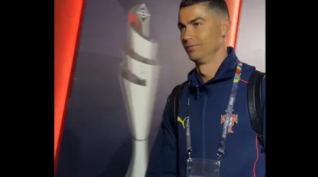 Eis o (tímido) sorriso de Cristiano Ronaldo antes de defrontar Alemanha