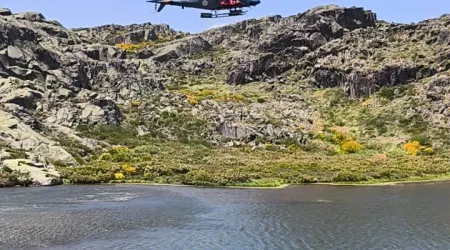 Mulher resgatada pela Força Aérea em zona "difícil" na Serra da Estrela