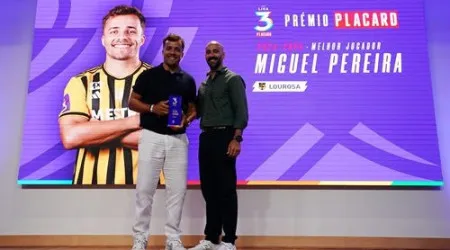 Miguel Pereira eleito melhor jogador da Liga 3: "Culminar de anos bons"
