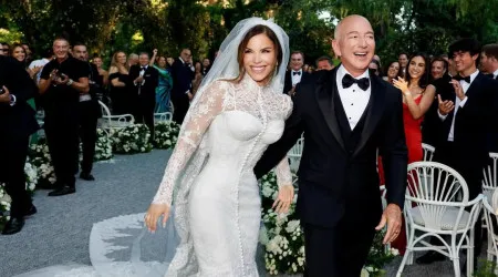 É oficial! Jeff Bezos e Lauren Sánchez já casaram (eis a primeira foto)