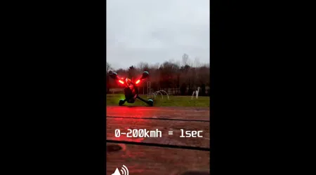 Vídeo mostra drone a ir dos 0 aos 200km/ em apenas 1 segundo
