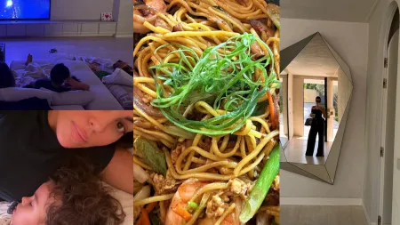 Georgina Rodríguez: Muita comida e pausa para cinema com os filhos
