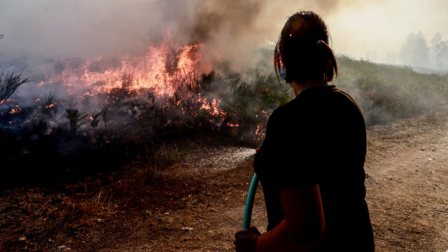 Combate às chamas em Gondomar complicado e fogo com várias frentes