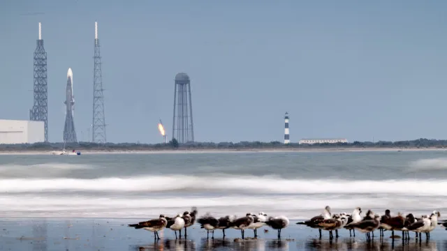 
                    Blue Origin lança foguetão reutilizado New Glenn, mas falha órbita de satélite
                