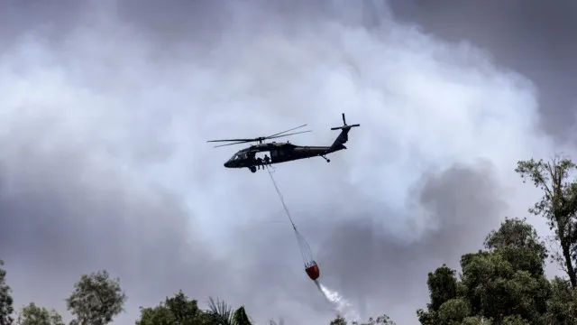 
                    Incêndio florestal no oeste dos EUA obriga à retirada de 40 mil pessoas
                