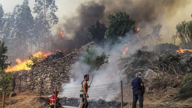 Duas aldeias evacuadas na serra do Caramulo devido ao fogo