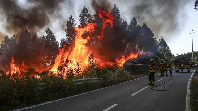 
                    Fogo em Vouzela tem duas frentes ativas e uma está em Oliveira de Frades
                