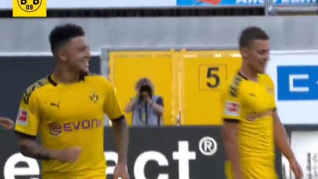 Foi assim que Sancho chegou ao hattrick e terminou a goleada do Dortmund