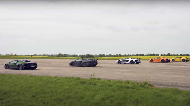 Drag race: Qual é o mais rápido Lamborghini Aventador?