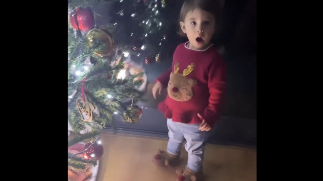 Vídeo. A reação adorável da filha de Helena Coelho ao ver árvore de Natal