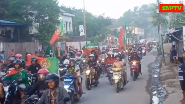 Timorenses festejam vitória de Portugal com caravana gigantesca