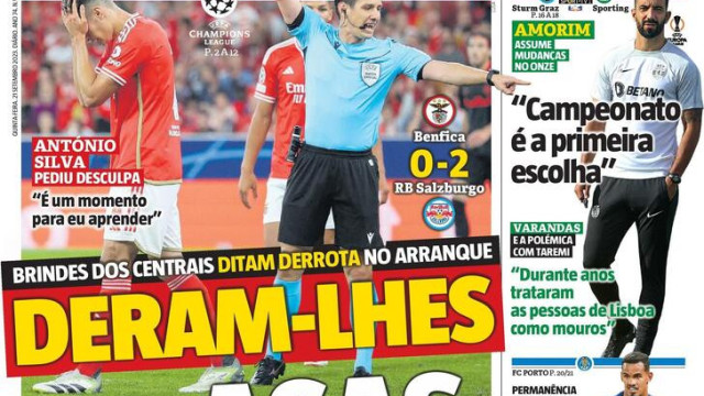 Por cá: Benfica e Sp. Braga levam "as mãos à cabeça"