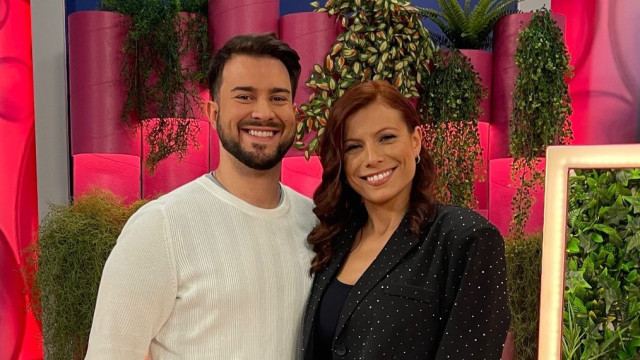 Márcia Soares e Francisco Monteiro durante o programa