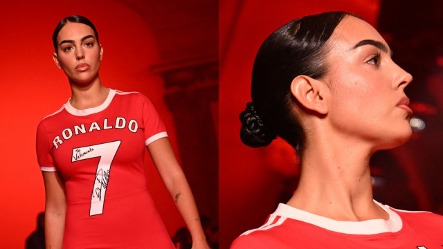 Georgina Rodríguez desfila na Semana de Moda de Paris... com CR7 no peito