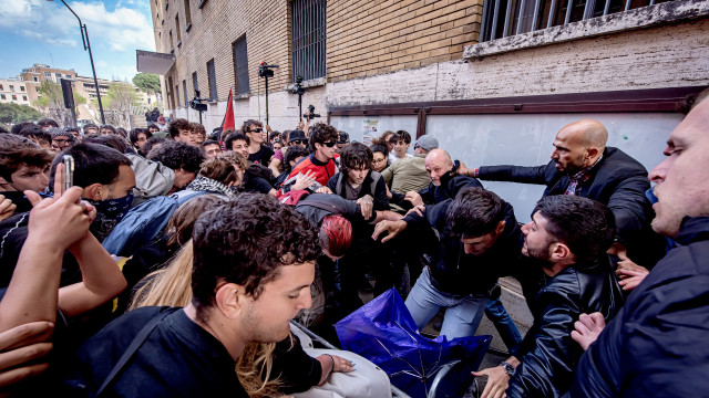 Dois detidos após tumultos em protesto pró-Palestina em Roma
