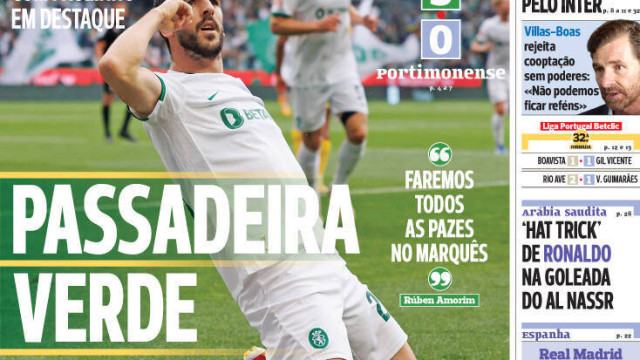 Por cá: Sporting com "passadeira verde" para título (à espera do Benfica)