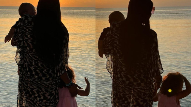 Momento único: Naomi Campbell mostra fotografias com os dois filhos