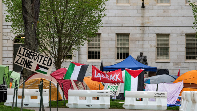 Acampamento em Harvard levantado em troca de discussões sobre Palestina