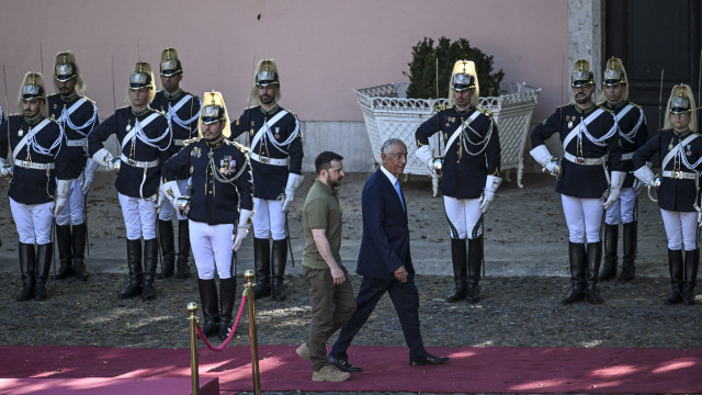 Snipers e alta segurança. As imagens da visita de Zelensky a Portugal 