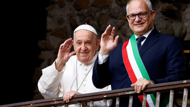 Papa Francisco visita Capitólio de Roma pela segunda vez. Eis as imagens