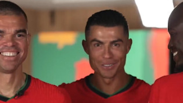 "Eu sou Cristiano Ronaldo Aveiro". Pepe imita CR7 e Danilo 'desmancha-se'