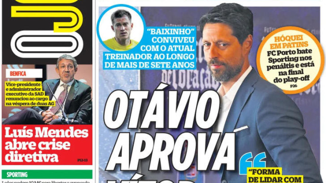 Por cá: Otávio aprova Vítor Bruno e "batata quente" nas mãos de Rui Costa