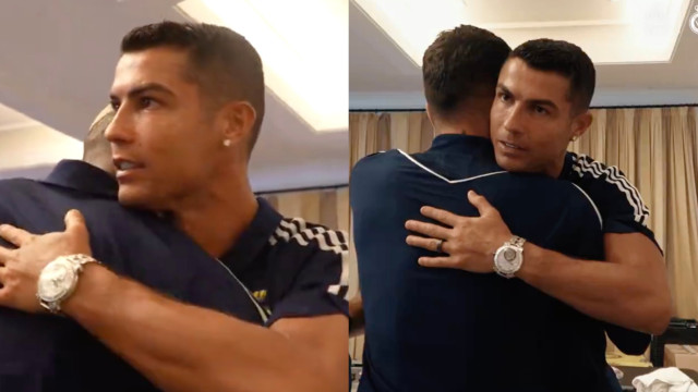Ronaldo distribuiu abraços no reencontro com colegas do Al Nassr