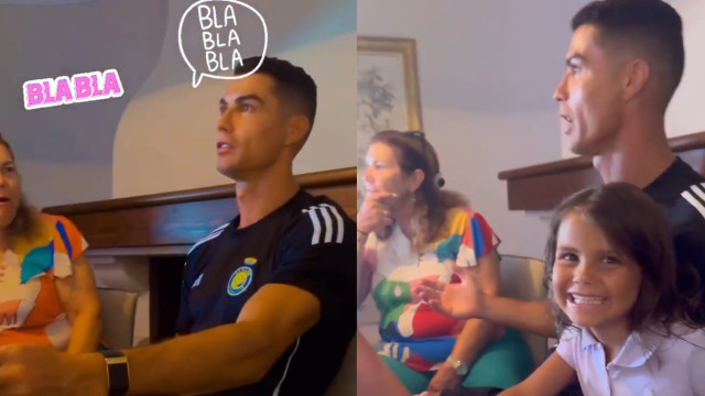 Cristiano Ronaldo reúne-se com a família de férias em Espanha