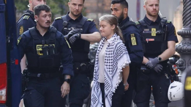 Greta Thunberg foi detida. Participava em protesto contra Israel