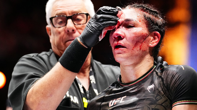 Chocante. Lutadora mexicana termina UFC 306 'lavada' em sangue