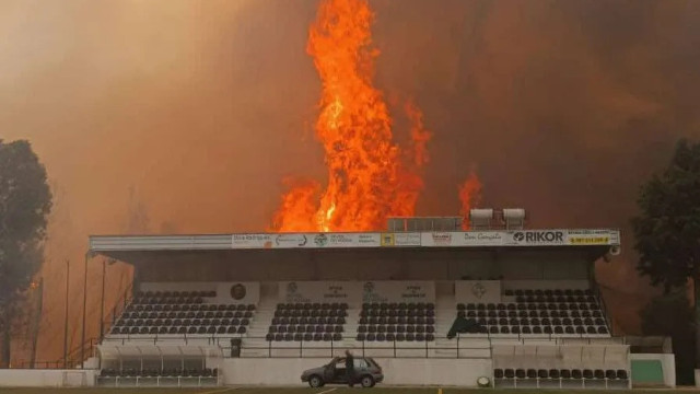 Clube da AF de Aveiro partilha imagem que mostra força das chamas