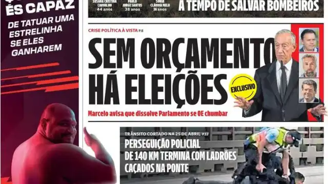 Hoje é notícia: Se OE chumbar há eleições; Quem financia os partidos