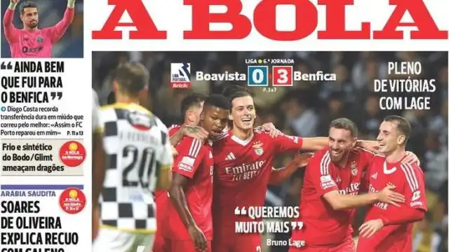 Por cá: "Lage-trick" faz o Benfica "voltar a acreditar"