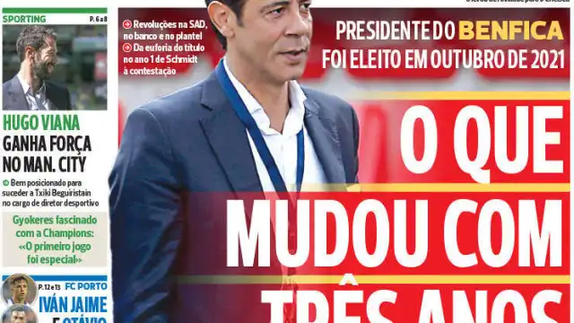 Por cá: Foco em Samu e as mudanças no Benfica com três anos de Rui Costa