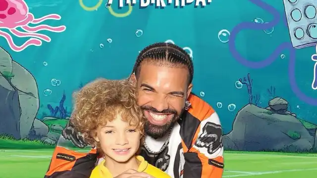 Drake celebra aniversário do filho com fotos inspiradas no Bob Esponja