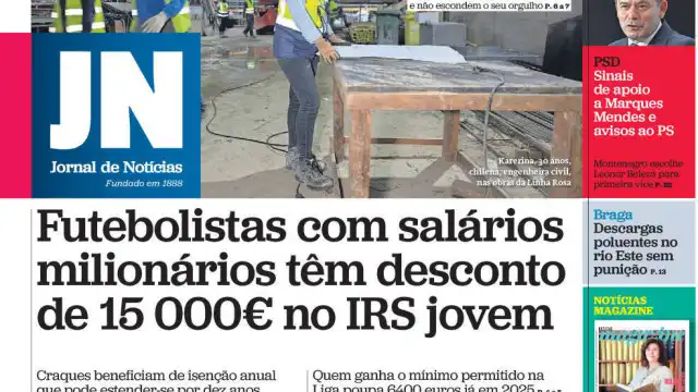 Hoje é notícia: Futebolistas com IRS Jovem; Calado vende casa de luxo