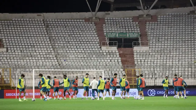 As imagens do treino de Portugal na Croácia (e com novidades à mistura)