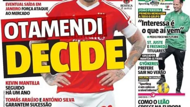 Por cá: Otamendi "decide" e novo Sporting entra em ação na Taça