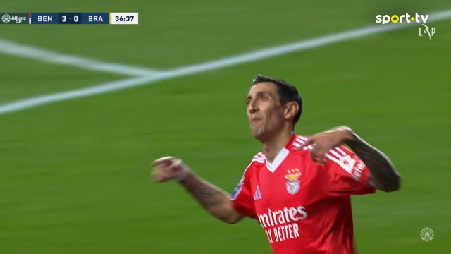 Ángel Di María bisou no Benfica-Sp. Braga e festejou assim