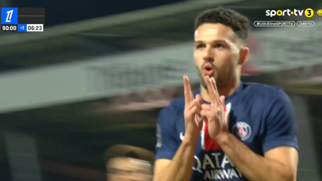 Eis o bis de Gonçalo Ramos ao cair do pano na goleada do Paris SG