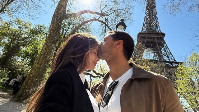 Bruna Gomes e Bernardo Sousa comemoram aniversário na 'cidade do amor'