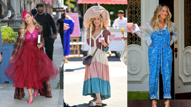 Icónica personagem Carrie Bradshaw usa (e abusa) de looks extragavantes
