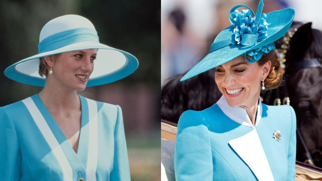 10 ocasiões em que Kate Middleton recriou visuais da princesa Diana 