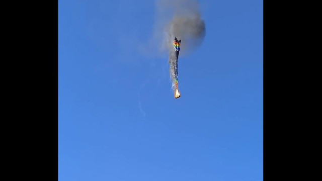 As imagens do acidente mortal com um balão de ar quente no Brasil
