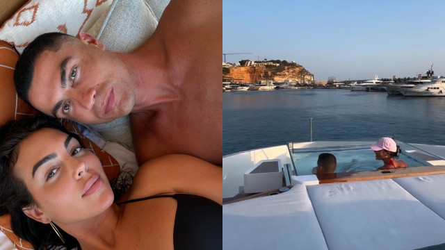 O novo vídeo das férias de luxo de Cristiano Ronaldo e Georgina em iate