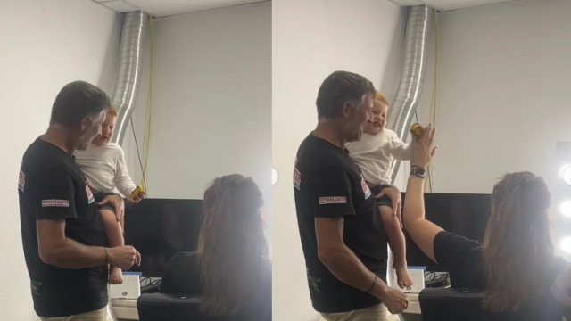 Maria Botelho Moniz volta a ser surpreendida por filho. 