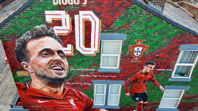Impactante. Há um novo mural de homenagem a Diogo Jota em Liverpool